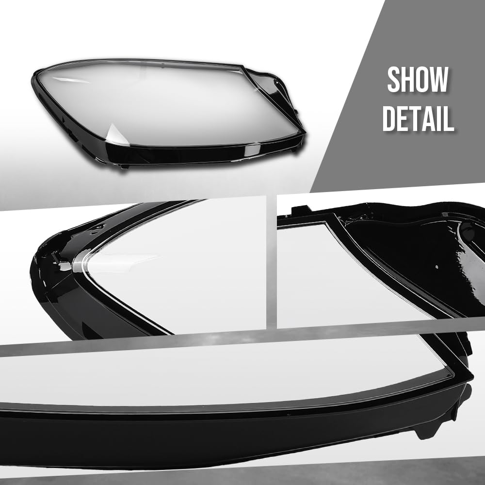 G-PLUS Headlight Lens Cover Compatible with Benz W222 S-Class 2018 2019 2020 Left & Right Front Headlamp Lens Cover Clear