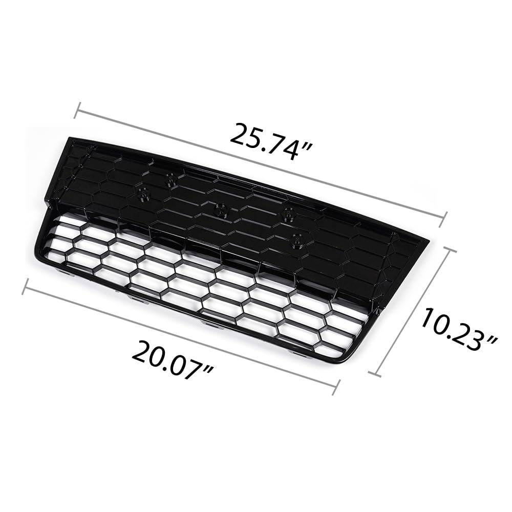 G-PLUS Front Bumper Lower Grill 3pcs Compatible with Ford Focus S/SE 2012-2014 Honeycomb Mesh Front Bumper Grille