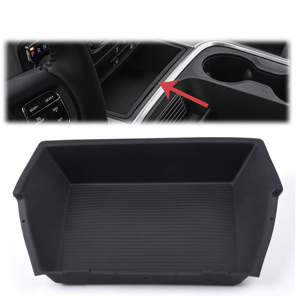 G-PLUS Front Center Console Mat Insert Rubber Compatible with Dodge Ram 1500 2015-2019/ Ram 2500 2016-2017 Full Length Center Console Mat 5VC95DX9AB, 5VC95DX9AA