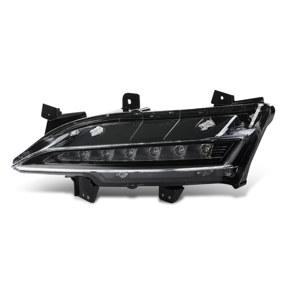 G-PLUS LED Front Fog Light Daytime Running Light Lamp Compatible with Lincoln MKC 2015-2018 EJ7Z13200D, FO2562100 Black Left Side
