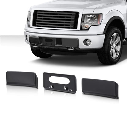 G-PLUS Front Bumper Guards Pads & License Plate Frame Bracket Compatible with Ford F150 2009-2014 9L3Z17E810B, 9L3Z17A385A, FO1053100, FO1068134