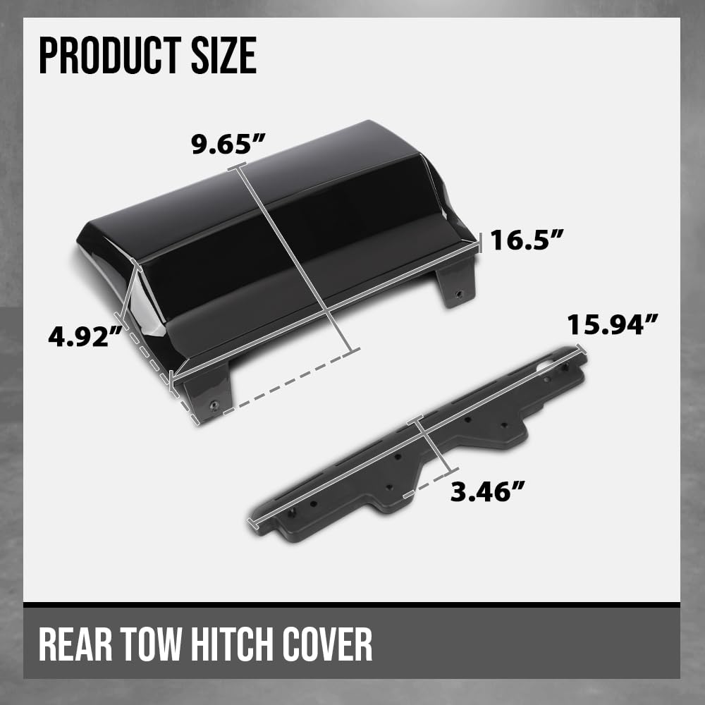 G-PLUS Rear Bumper Trailer Hitch Cover Compatible with Chevy Suburban/Tahoe 2015-2020 84025053, 23139222, 23139230 Black
