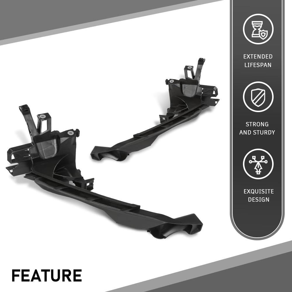 G-PLUS Pair Front Headlight Brackets, Compatible with Audi Q5 SQ5 2018 2019 2020, Headlamp Support Left Driver & Right Passenger Side 2PCS, 80A805608, 80A805607