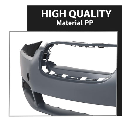 G-PLUS Front Bumper Cover Compatible with Jaguar XF Supercharged 2009-2011 w/Tow Hook Hole & Fog Light Holes & Parking Aid Sensor Holes, C2Z8838XXX, JA1000142, Black