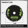 G-PLUS 2pcs 7" Chainsaw 14-Tooth Brush Blades Fit Bush Cutter Weed Eater Trimmer Head Black