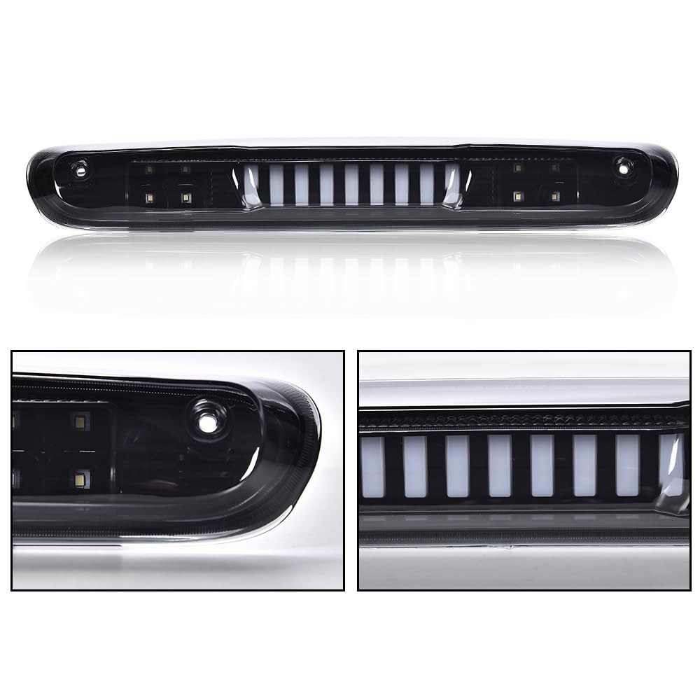 G-PLUS LED Third Brake Light Compatible With 07-14 Chevy Silverado/GMC Sierra,3RD LED Bar Brake/Cargo Light,Type I (Smoky lens Black Housing Amber Reflector)