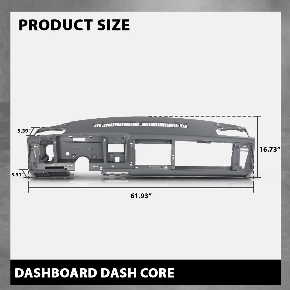 G-PLUS Dash Dashboard Core Structure Frame Single Fit Dodge Ram 1500/2500/3500 1998 1999 2000 2001 Mist Gray