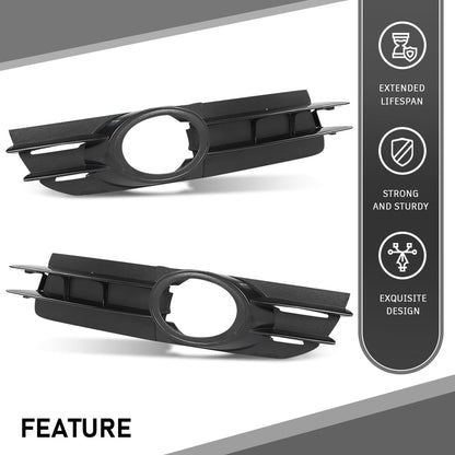 G-PLUS Pair Fog Light Trim, Compatible with Audi A6 Base 2006-2008/ A6 Quattro Base 2005-2008, Left Driver & Right Passenger Side 2PCS, 4F0807682A01C, 4F0807681A01C