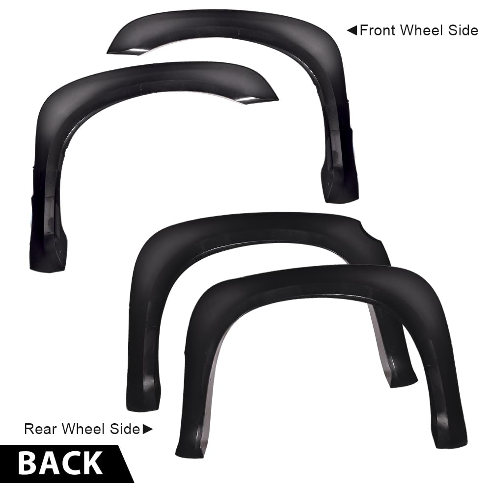 G-PLUS Fender Flares, Compatible with Dodge Dakota Crew Cab Pickup 2005 2006 2007 2008 2009 2010 2011 Wheel Flares (Smooth Factory 4 PCS)