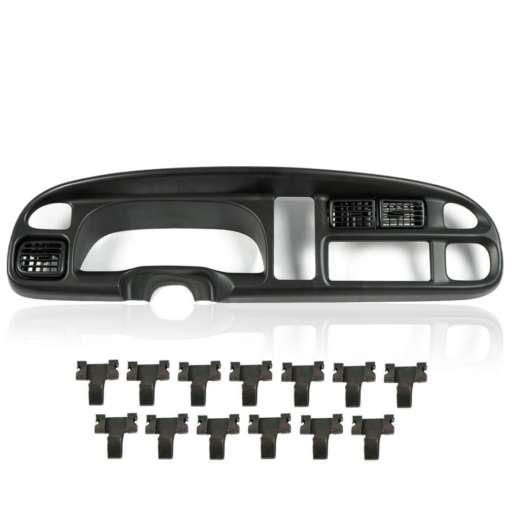 G-PLUS Dash Board Bezel Cover Compatible with Dodge Ram 1500 1998-2001/ Ram 2500 3500 1998-2002 Instrument Panel w/Vents