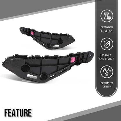 G-PLUS Bumper Cover Retainer Driver & Passenger Side Left & Right Bracket Compatible with LX 2016 2017 2018 2019 2020 2021 2022 525350E070, 525360E060, LX1033117, LX1032117 Black