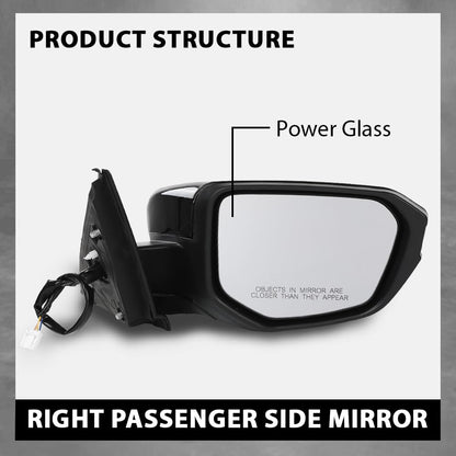 G-PLUS Power Mirror w/ 3-Pin Right Passenger Side Compatible with Honda Civic DX 2016-2020/Fit Honda Civic LX 2015-2021 Manual Folding 76208TBAA03ZA-PFM 76208TBAC03ZA-PFM Glossy Black