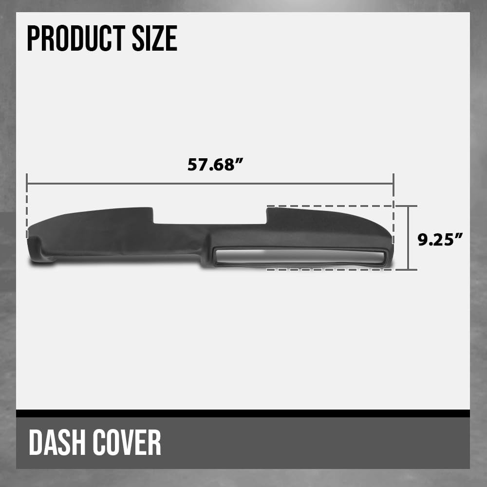 G-PLUS TPE Dash Cover Dashboard Compatible with Dodge Charger Plymouth Belvedere Coronet GTX Road Runner Satellite 1971-1974 Black