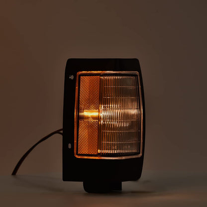 G-PLUS Parking Corner Side Marker Signal Light Lamp Pair Set Compatible with 1990-1997 D21 Pickup Black B611001G02, B611501G02 NI2551104, NI2550104