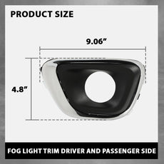 G-PLUS Fog Light Cover Trim for Jeep Compass 2011-2017 LH RH Additional Angle