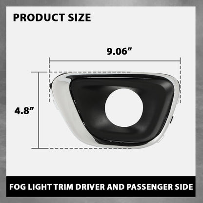 G-PLUS Fog Light Cover Trim Compatible with Jeep Compass 2011-2017 Driver and Passenger Side 68213205AA