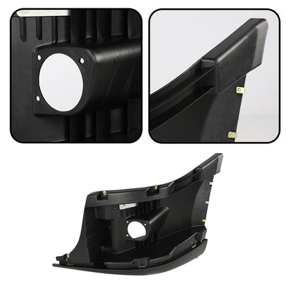 G-PLUS Left Dirver Side Bumper Reinforcement & Cover w/Fog Hole Compatible with Freightliner Cascadia 2008-2017 2127301002 2127301006 2128619002 2127300004