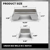 G-PLUS Under Bed Weld In C-Notch Compatible with Chevy Silverado 1500 2007-2018 GMC Sierra 1500 2007-2018 Silver