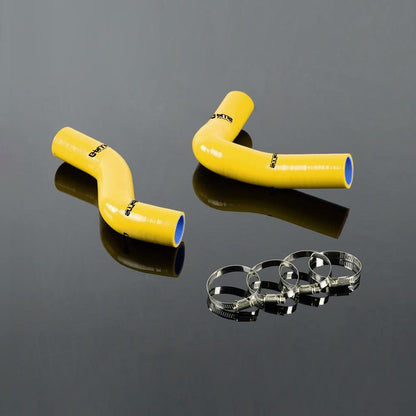G-PLUS Silicone Radiator Coolant Tube Kit Clamps Compatible With Subaru Impreza GC8 GF8 STI EJ20 WRX 1996-2000,Yellow