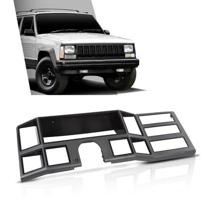 G-PLUS Dash Bezel Radio Surround Trim Compatible with Jeep Cherokee XJ 1984-1996 with Hole Silver