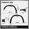 G-PLUS Fender Flares Compatible with Dodge Ram 1500 2019-2024 Not Fit 1500 Classic & Rebel & TRX Models Wheel Opening Molding Arch Trim 4PCS Black