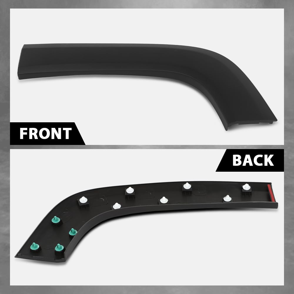G-PLUS Rear Door Molding Fender Flare Trim Compatible with Jeep Renegade 2015-2023 Fender Flares Wheel Opening Panel 5XB67LXHAA, CH1790104 Driver Side