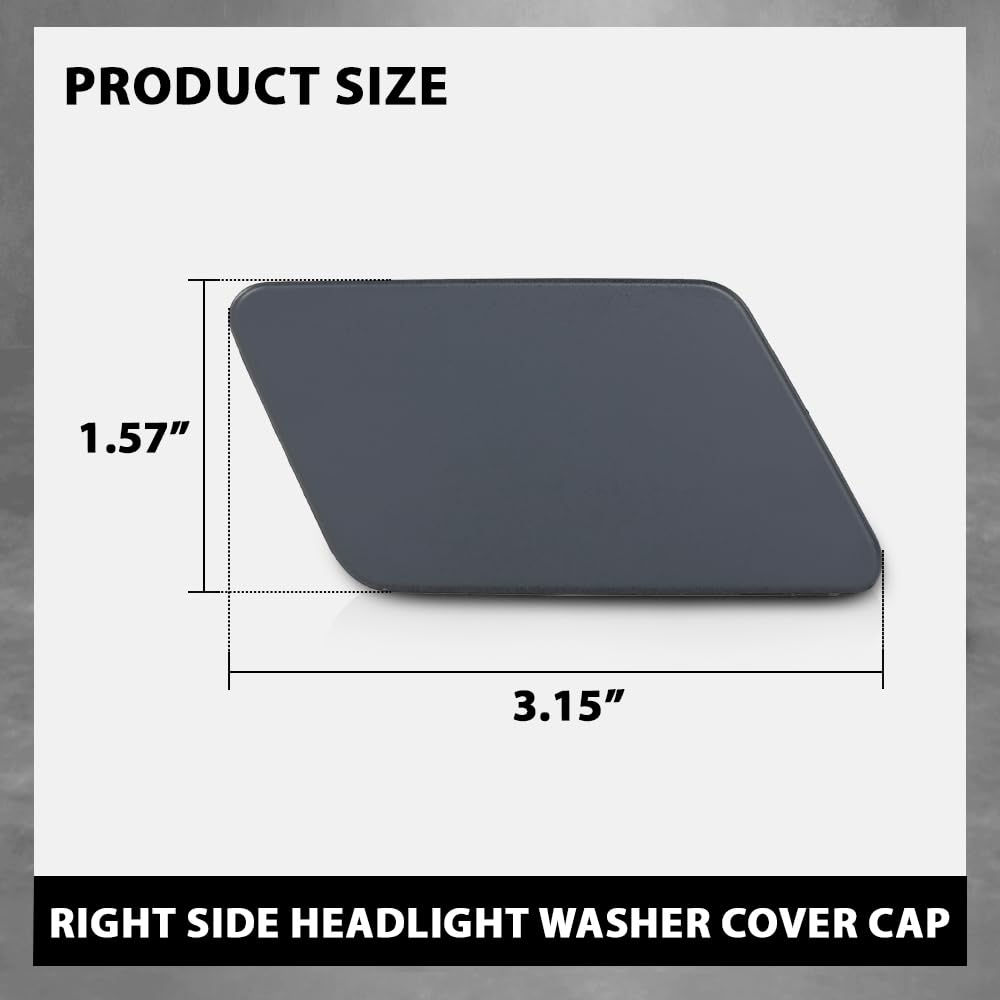 G-PLUS Headlight Washer Cover Cap Right Side Compatible with Jaguar XJ 2011-2018,Fit Jaguar XJR (submodel: Base, L) 2014-2017,Fit Jaguar XJR575 Base 2018