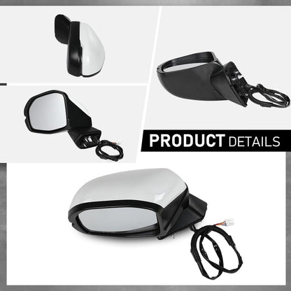 G-PLUS Power Heated Mirror w/Turn Signal Left Driver Side Compatible with Honda CRV 2023-2024 Power Folding 76258-3B4-H11 76208-3B4-H11 White