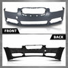 G-PLUS Front Bumper Cover Compatible with Jaguar XF Supercharged 2009-2011 w/Tow Hook Hole & Fog Light Holes & Parking Aid Sensor Holes, C2Z8838XXX, JA1000142, Black