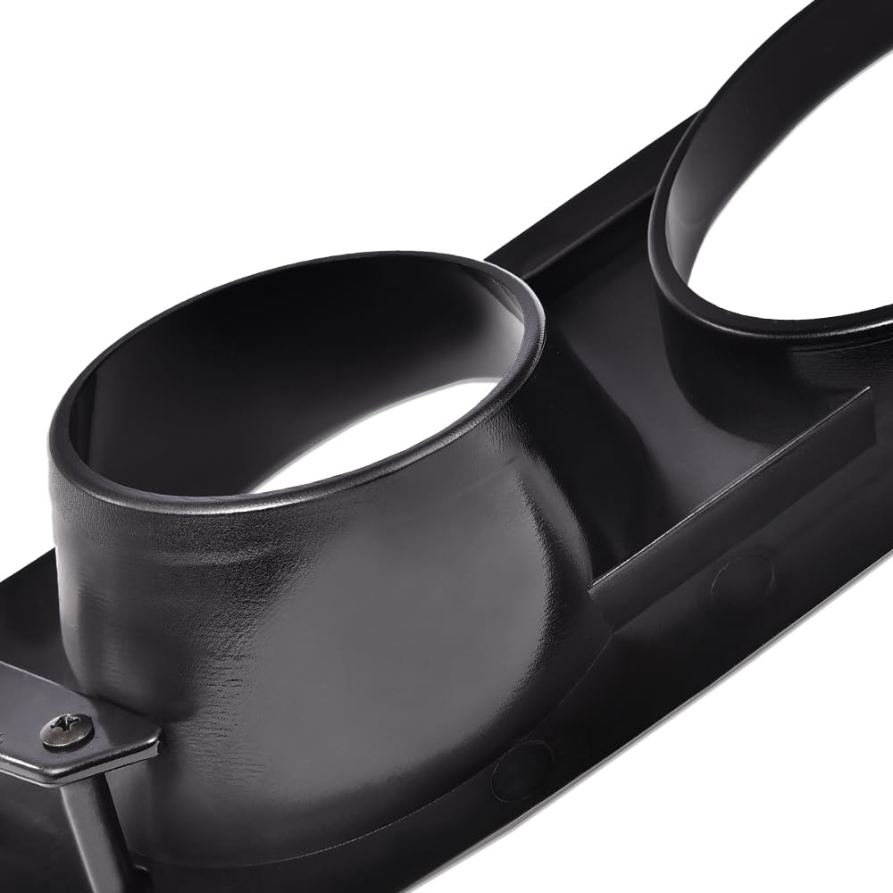 G-PLUS Front Bumper Fog Light Frames Compatible With BMW 3 Series E46, Bumper Fog Lamp Cover Pair LH & RH (Bright Black) Fog Lamp Accessories