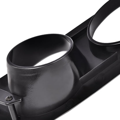 G-PLUS Front Bumper Fog Light Frames Compatible With BMW 3 Series E46, Bumper Fog Lamp Cover Pair LH & RH (Bright Black) Fog Lamp Accessories
