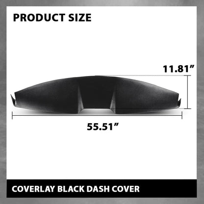 G-PLUS Dash Cover Compatible with Ford Mustang Base Model 2005-2009 12-509LL-BLK Black