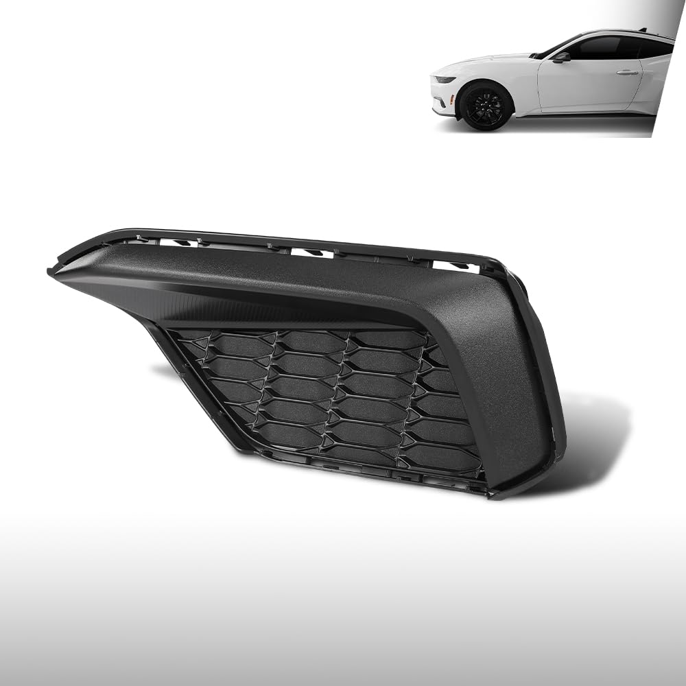 G-PLUS Fog Light Covers Front Driver Left Side Compatible with Ford Mustang 2023-2024 PR3Z17E811AA, FO1038237 Black