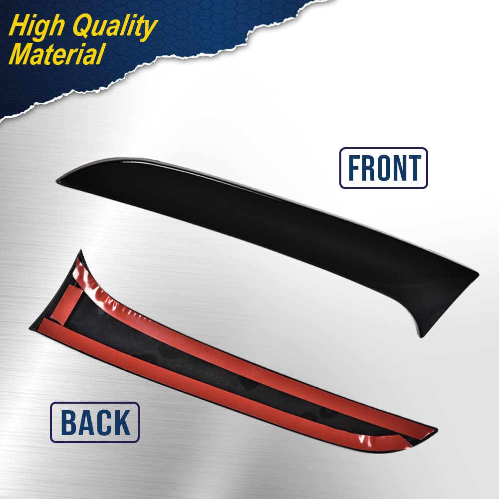 G-PLUS Rear Window Spoiler Side Wing Trim Cover Compatible with 2015-2017 BMW 1 Series F20 (Glossy Black)