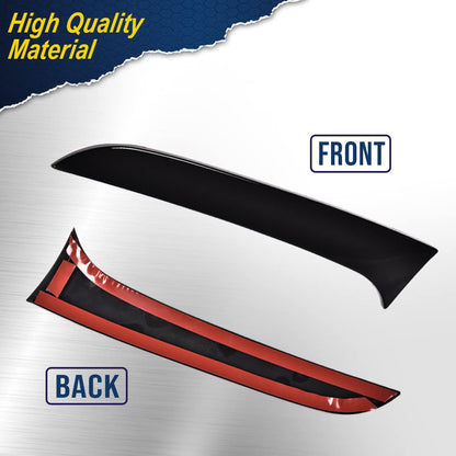 G-PLUS Rear Window Spoiler Side Wing Trim Cover Compatible with 2015-2017 BMW 1 Series F20 (Glossy Black)