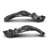 G-PLUS Front Left & Right Fender Liner Set w/Clips Compatible with Honda Civic 1996-2000 74151S04000, 74101S0400, HO1248103, HO124910 Direct OE Replacement 2 PCS Black