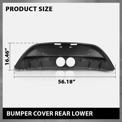 G-PLUS Bumper Cover Rear Lower Compatible with Hyundai Veloster 2013-2017 Fit Models with Rear Object Sensor Holes 866502V521, HY1115117 Black