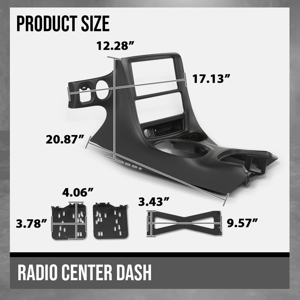 G-PLUS Dash Installation Kit, Compatible with Chevy Corvette C5 1997 1998 1999 2000 2001 2002 2003 2004 Black Dash Trim Bezel