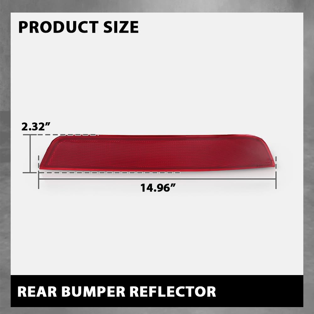 G-PLUS Pair Rear Bumper Reflector Light, Compatible with Benz GL-Class X164 GL350 GL450 GL550 2010-2012, Left & Right Side 2PCS, 1648200974, 1648201074