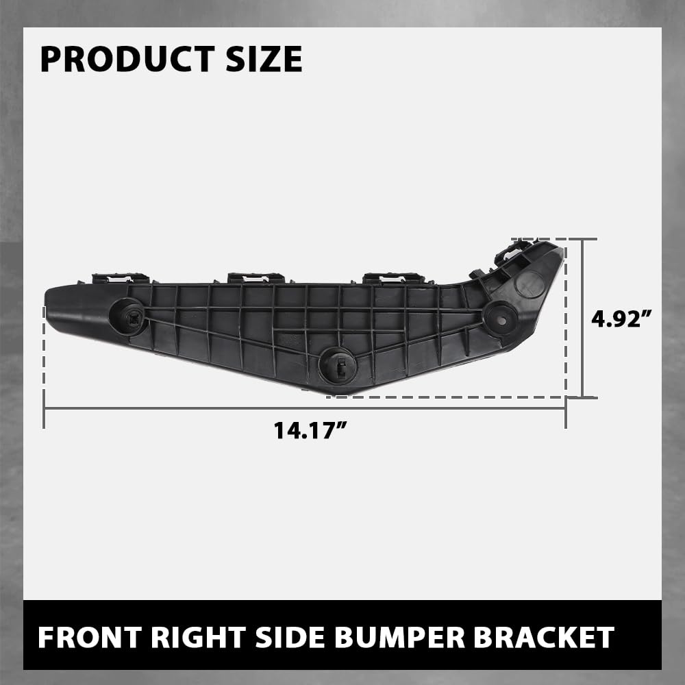 G-PLUS Front Right Bumper Bracket, Compatible with Toyota Highlander Plus 2013/ Highlander (submodel: Base, Hybrid, Hybrid Limited, Limited, SE) 2011-2013, Passenger Side, 521450E040, TO1043120