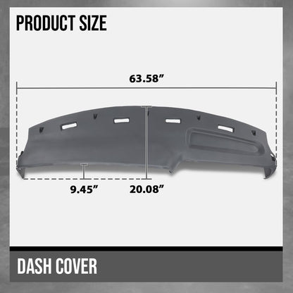G-PLUS TPE Dash Cover Dashboard Compatible with Dodge Ram 1500 2500 3500 Truck 1994-1997 Gray