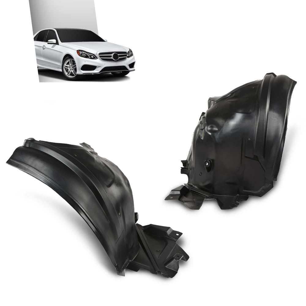 G-PLUS Fender Liner Front Left & Right Side Set Fit Benz E250 (submodel: Bluetec, Bluetec 4Matic) 2014-2016,Fit Benz E300 4Matic 2012-2013, 2015,Fit Benz E350 4Matic 4-Door, Wagon 2011-2014
