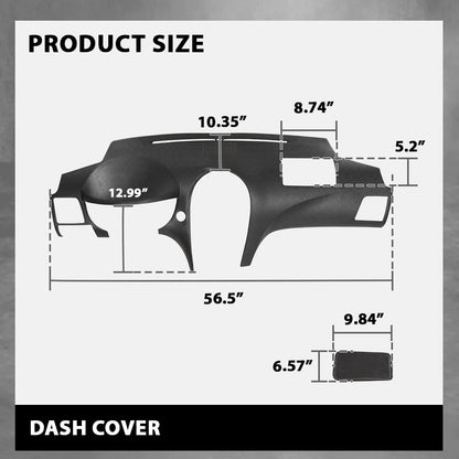 G-PLUS Dash Dashboard Cover Compatible with LX ES350 2007-2012 Black ABS