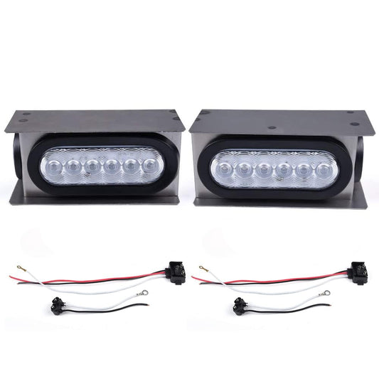 G-PLUS LED Trailer Steel Box Kit, Compatible with Trailer/Truck W/ 6" Oval Tail Light & 2" Marker Lamp Clear Lens Luces TraserasAssembly