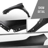 G-PLUS Front Left Fender Compatible with Cadillac XT4 (submodel: Luxury, Premium Luxury, Sport) 2019-2023 Left Driver Side Fender 84216122, GM1240412 Black