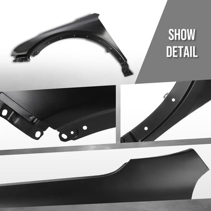 G-PLUS Front Left Fender Compatible with Cadillac XT4 (submodel: Luxury, Premium Luxury, Sport) 2019-2023 Left Driver Side Fender 84216122, GM1240412 Black