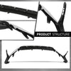 G-PLUS Front Bumper Lower Valance Spoiler Trim Compatible with LX NX200 NX300 F Sport Type Only 2015-2017 LX1093104, LX1095101, 52412-78010, 52411-78020, 5241178020, 5241278010 Chrome Black