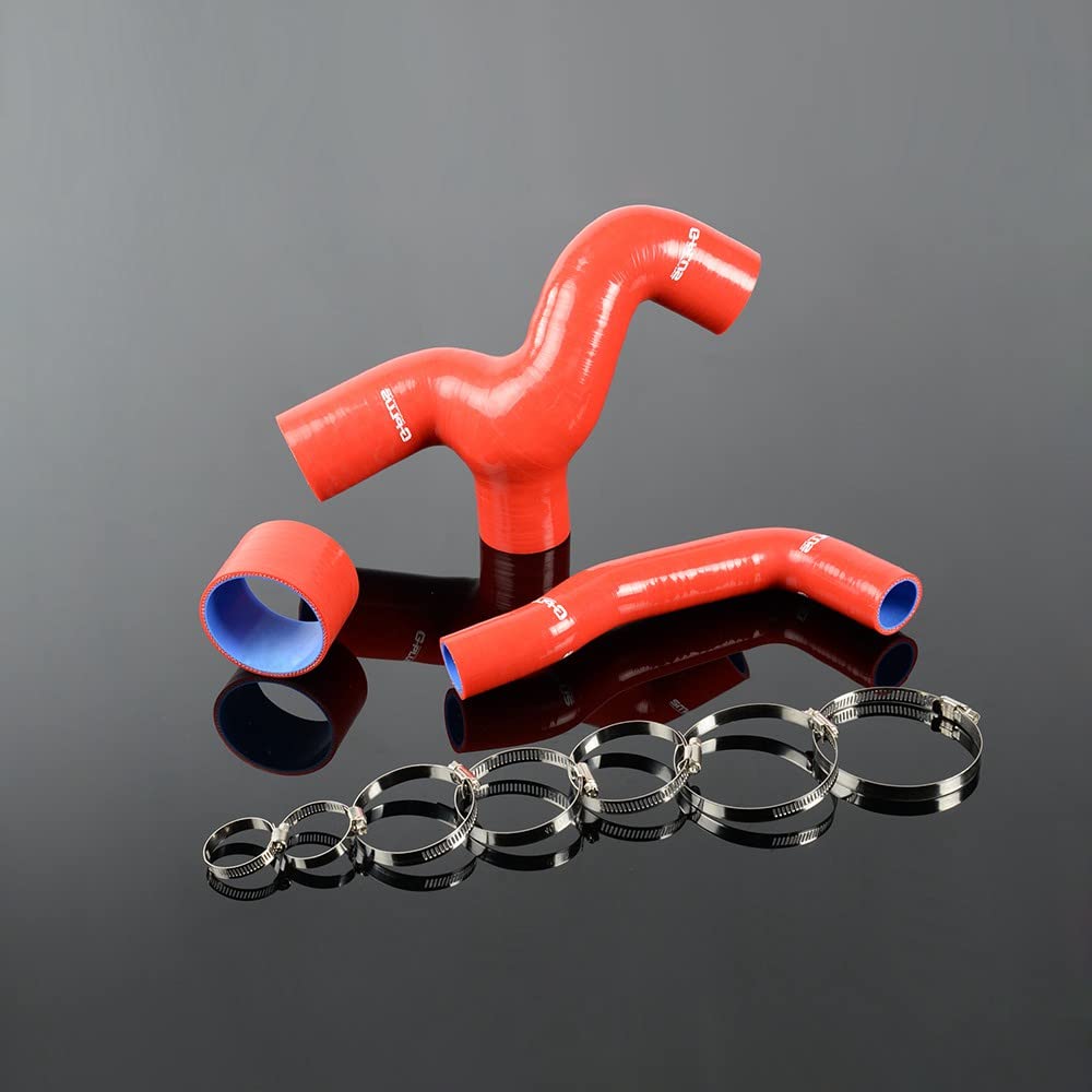 G-PLUS Turbo Intercooler Silicone Hose Compatible With Subaru Impreza GC8/GDB 1996-2006,3PCS Red