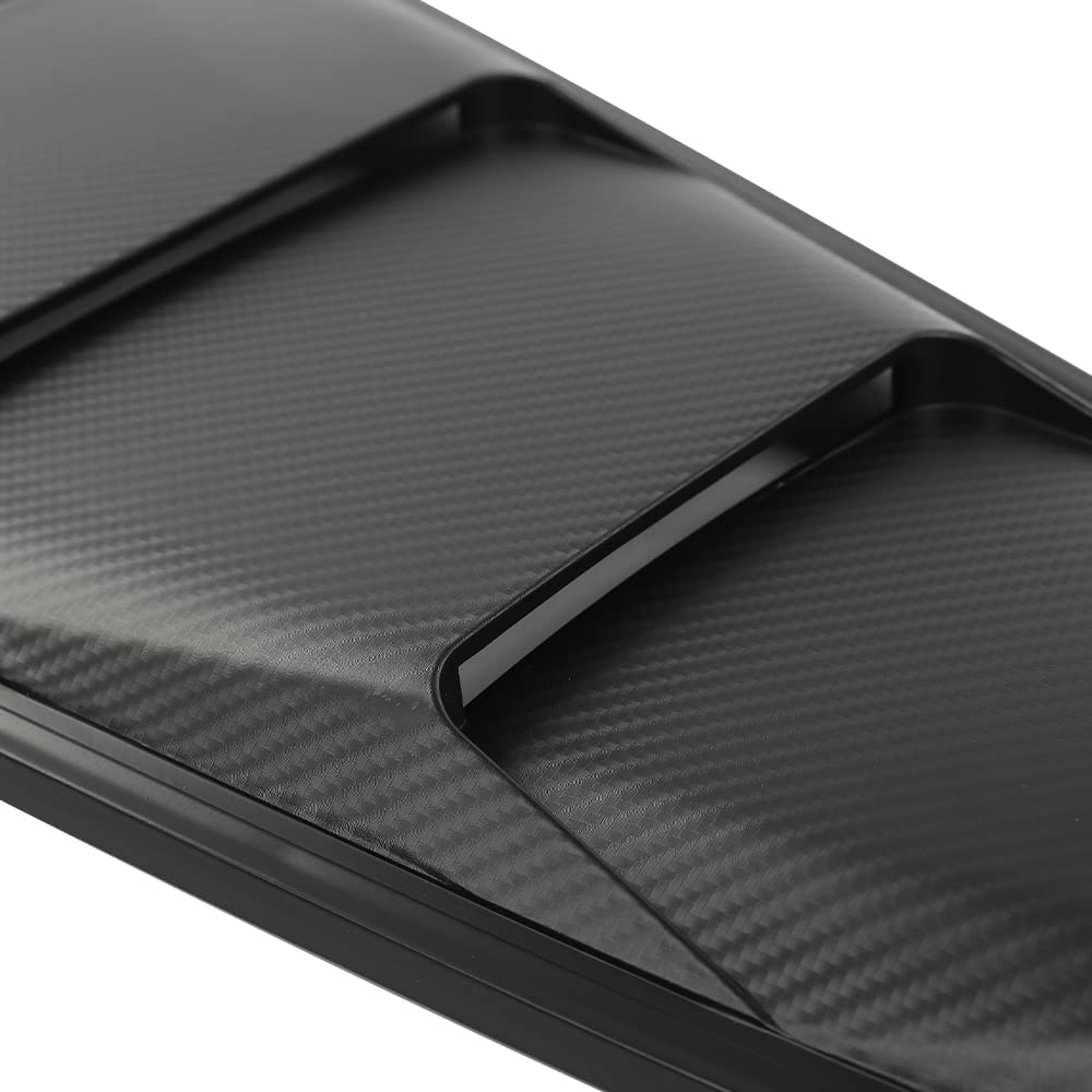 G-PLUS Side Window Louvers Board Left Right Carbon Style Compatible with 2005-2014 Mustang(NOT fit Convertible Models) ABS Plastic Black Side Window Louver Air Vent Scoop Shades Cover Blinds