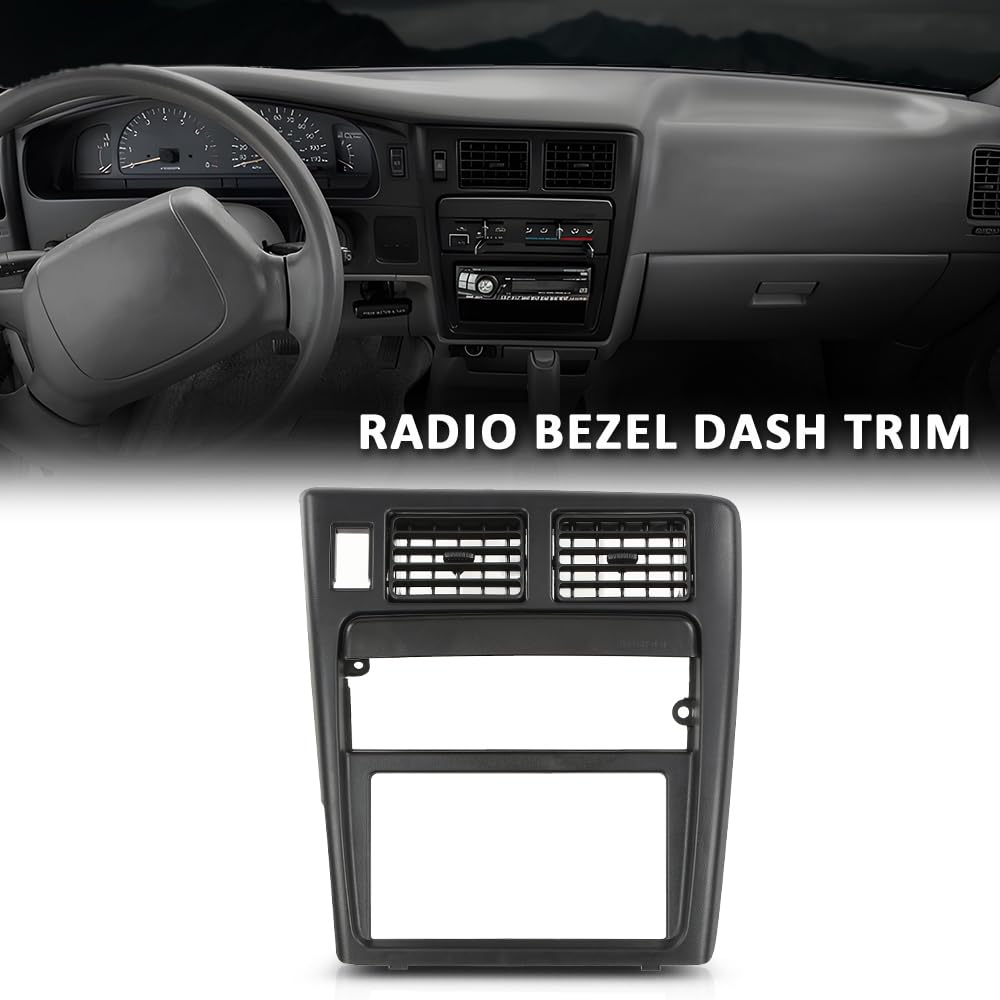 G-PLUS Radio Bezel Dash Bezel Trim Fit Toyota Tacoma 1995-1997 Dashboard Panel Black